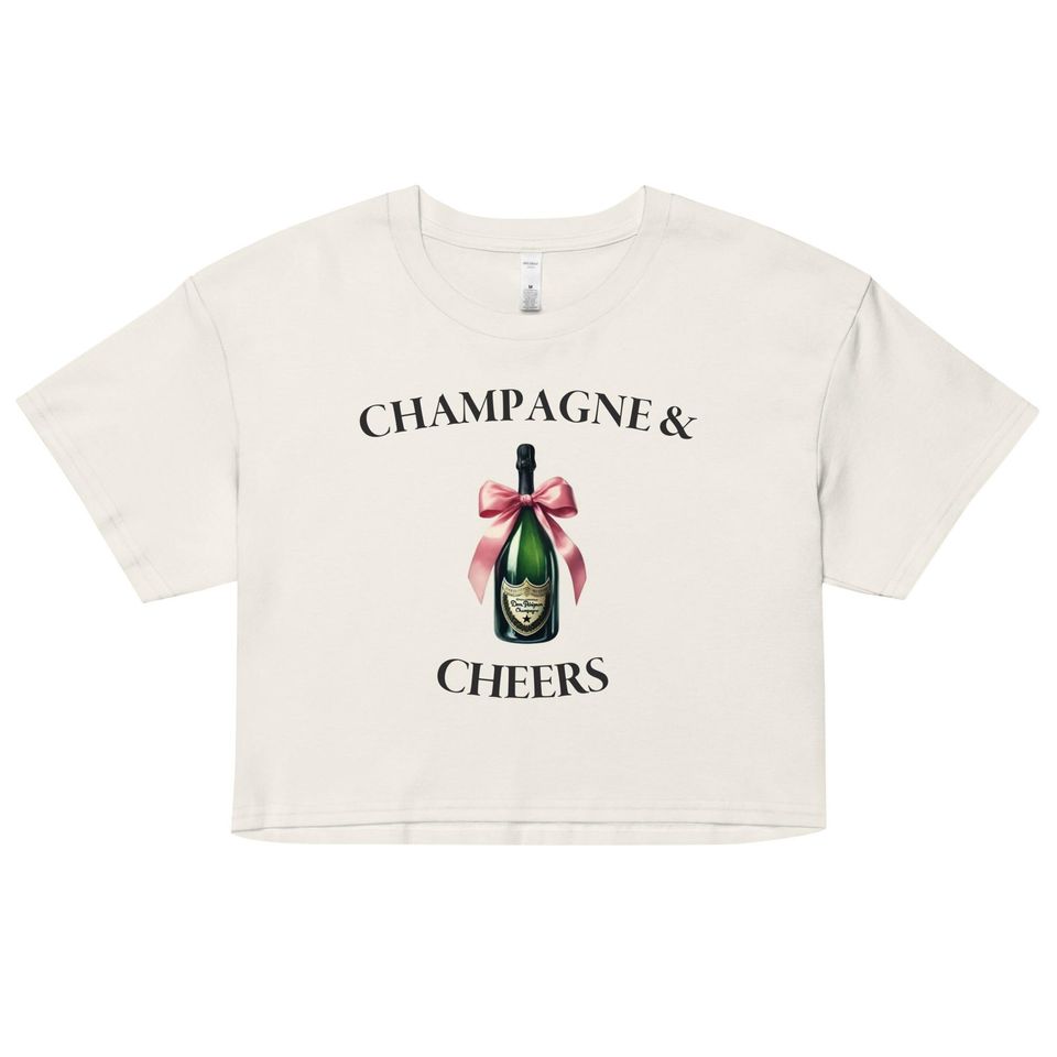 Champagne & Cheers Bachelorette Party Crop Top