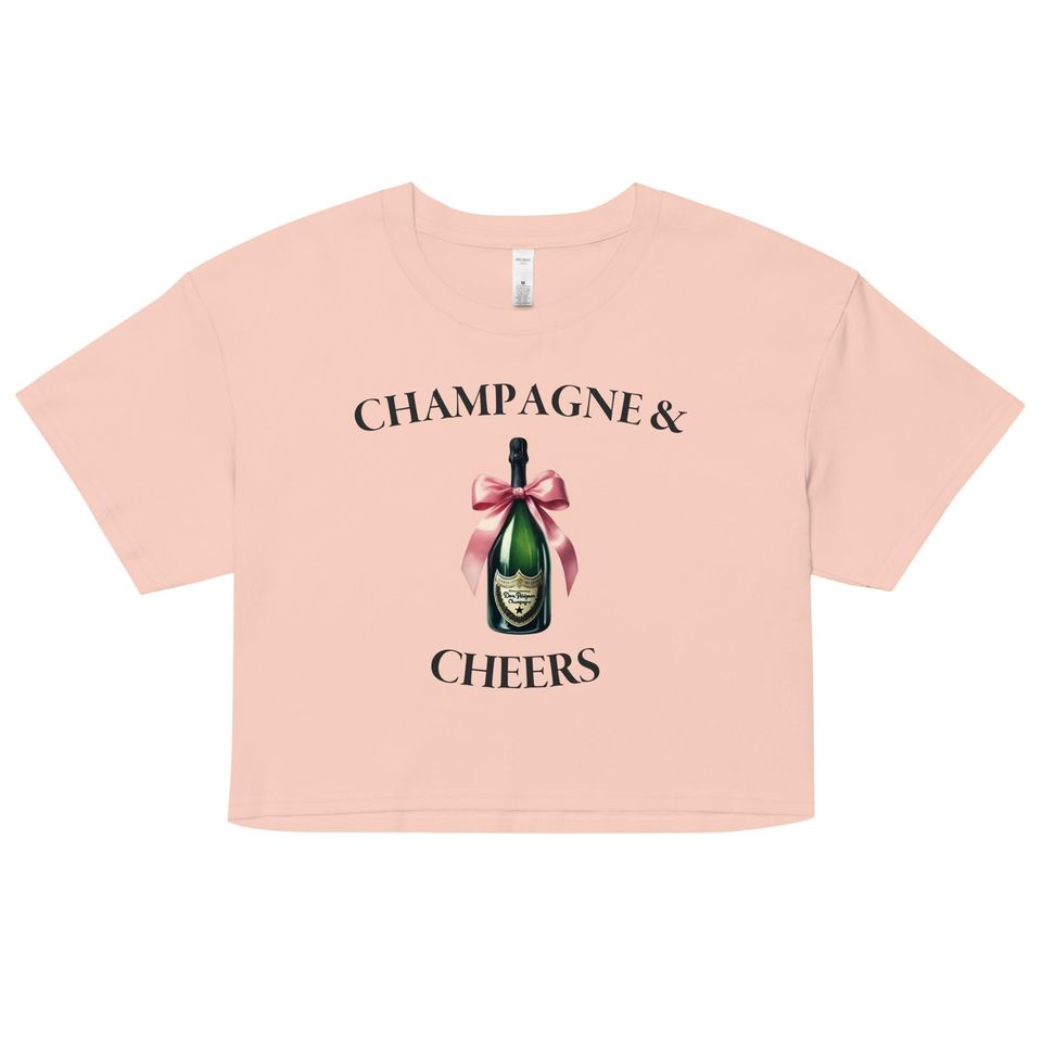 Champagne & Cheers Bachelorette Party Crop Top