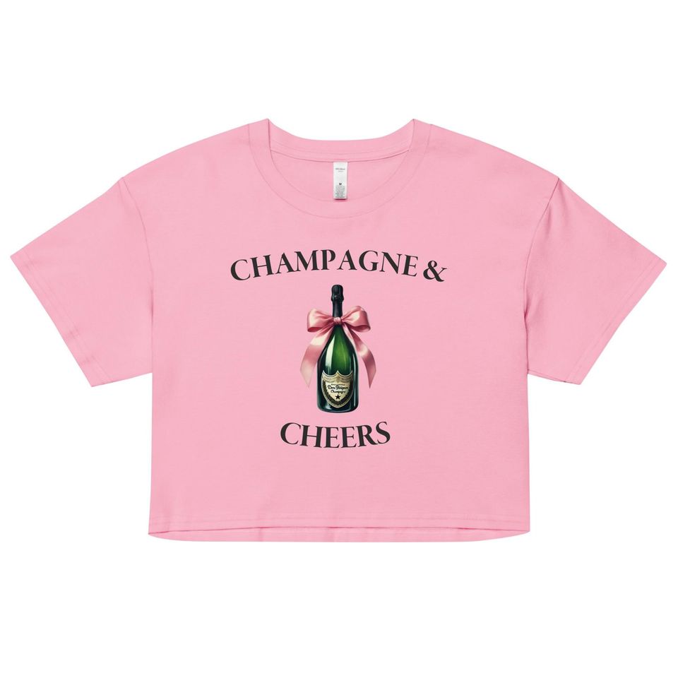 Champagne & Cheers Bachelorette Party Crop Top