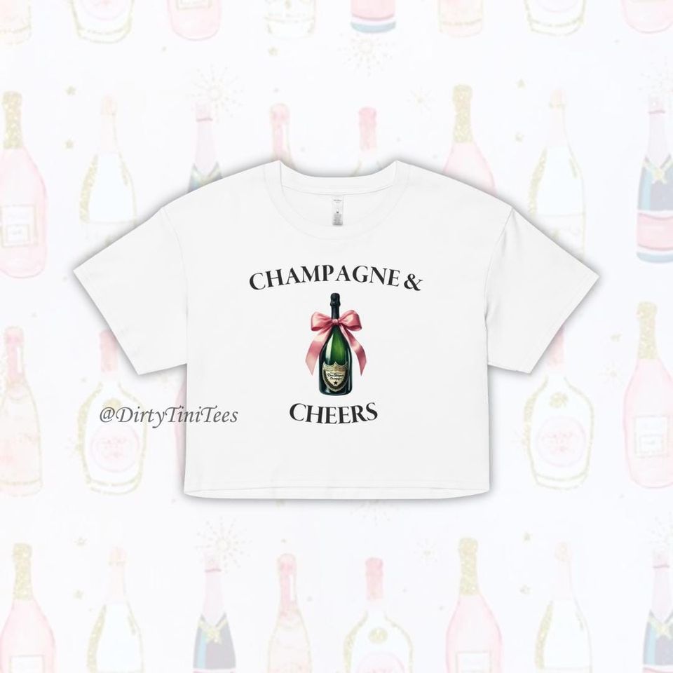 Champagne & Cheers Bachelorette Party Crop Top
