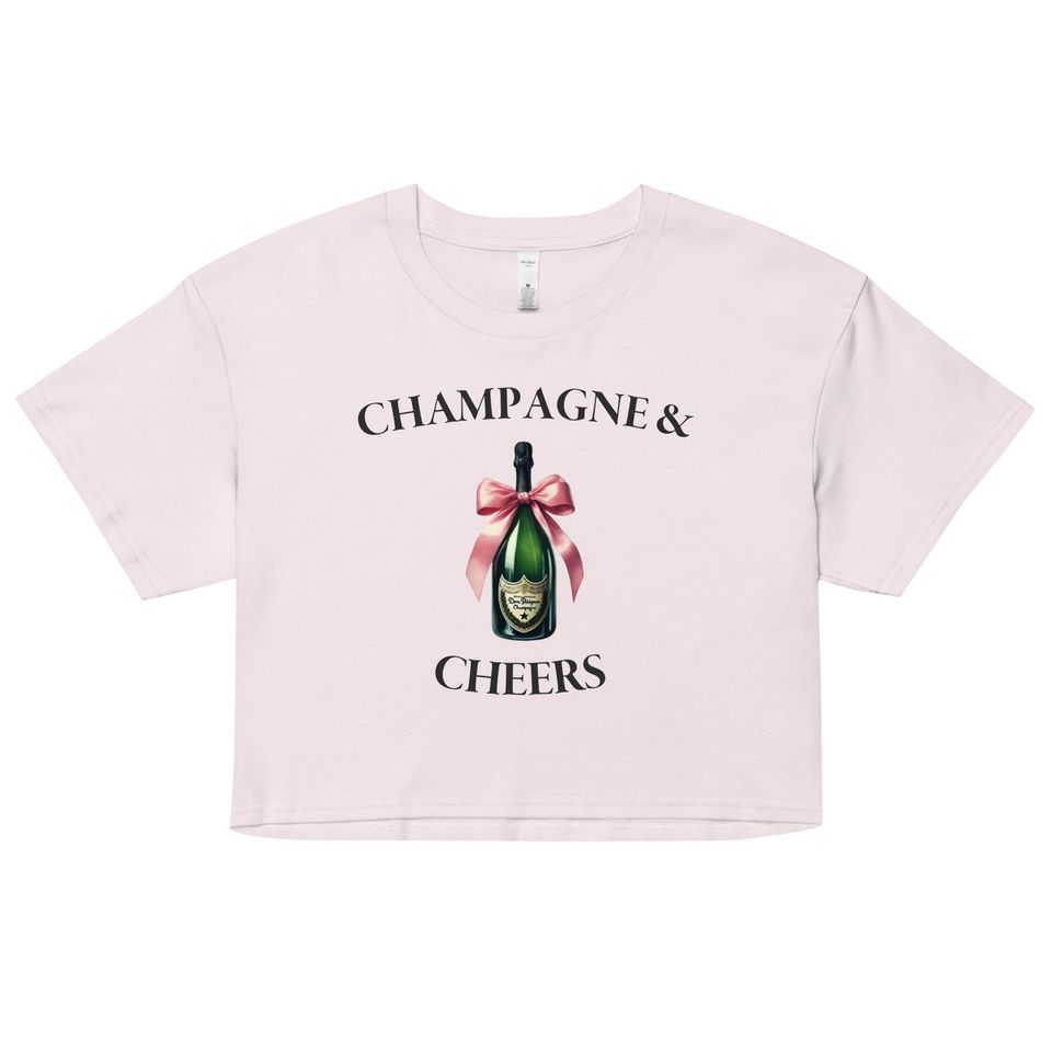 Champagne & Cheers Bachelorette Party Crop Top