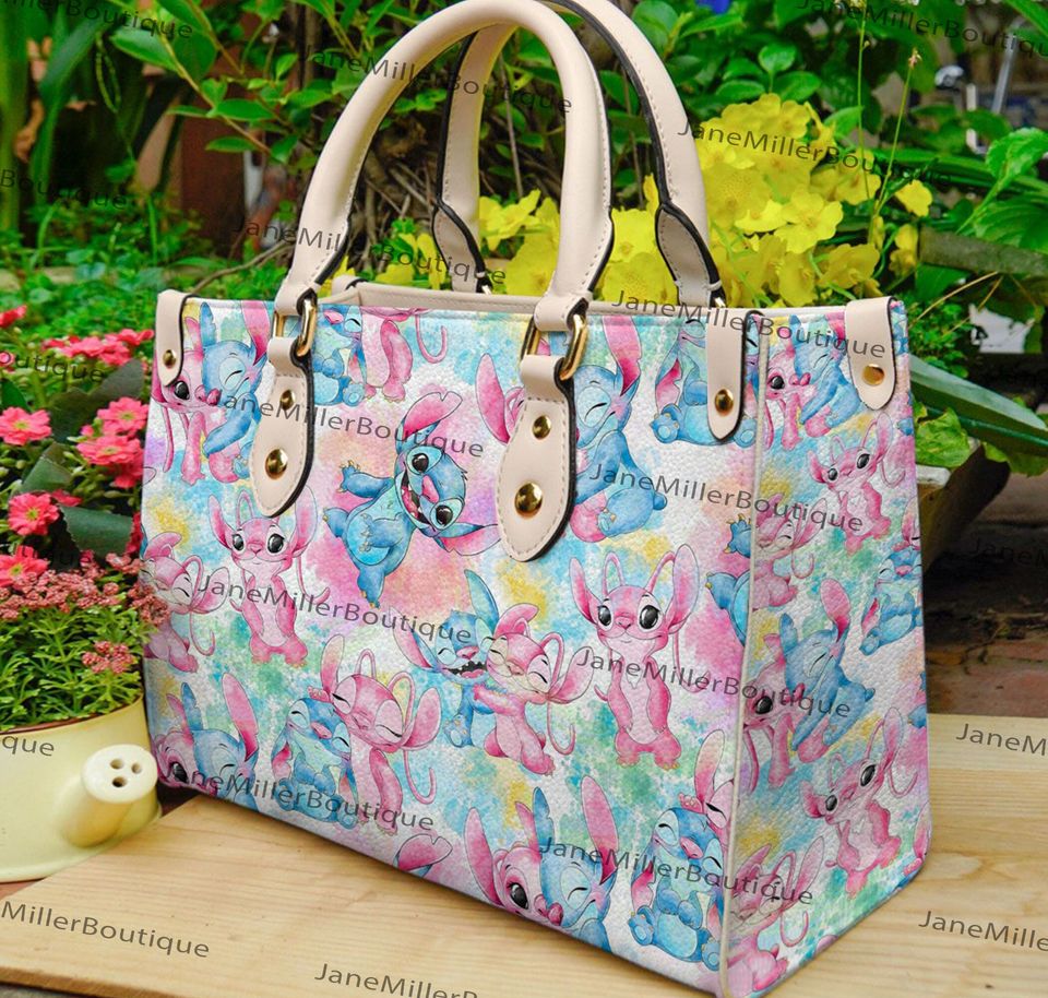 Stitch Disney Leather Bag, Stitch Lover Handbag