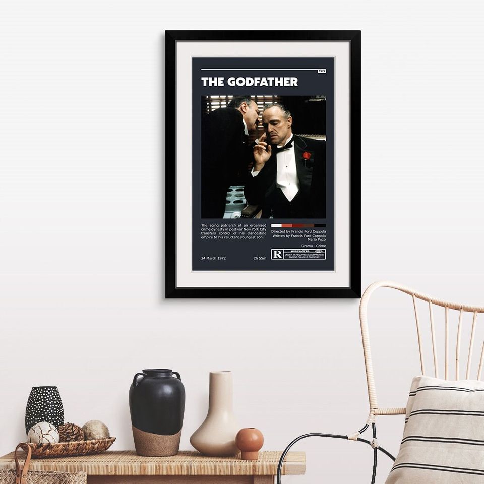 The Godfather Retro Movie Poster