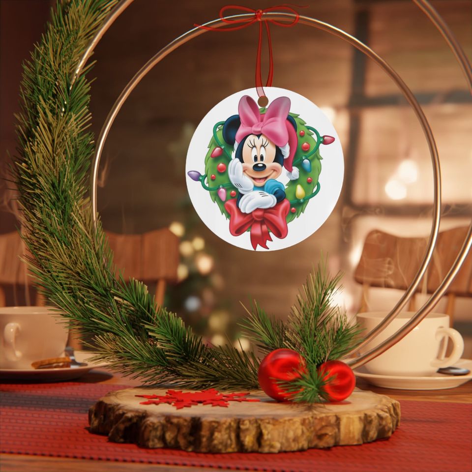 Disney's Minnie Mouse Christmas Metal Ornaments.