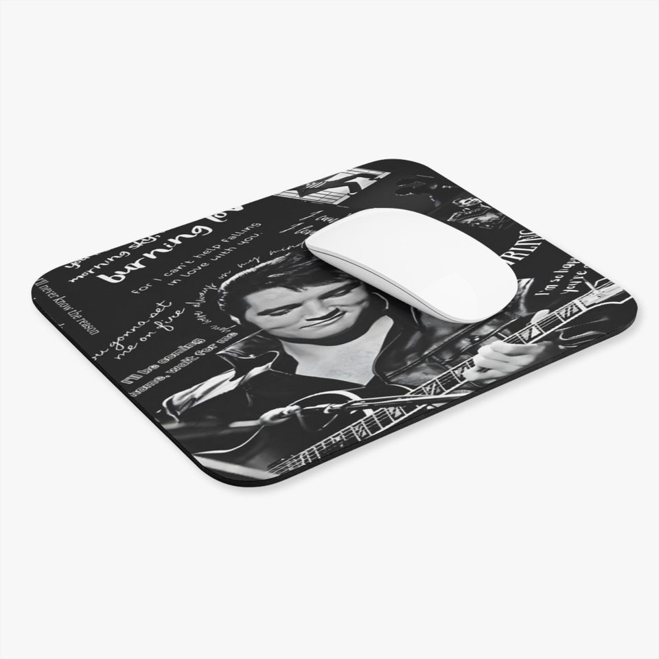 Elvis Presley Black and White Collage Mouse Pad Rectangle