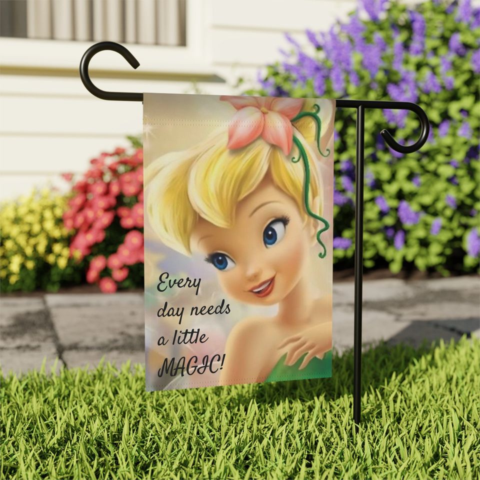 Tinker Bell, Disney Tinker Bell Personalized Garden or Home Flag Banner