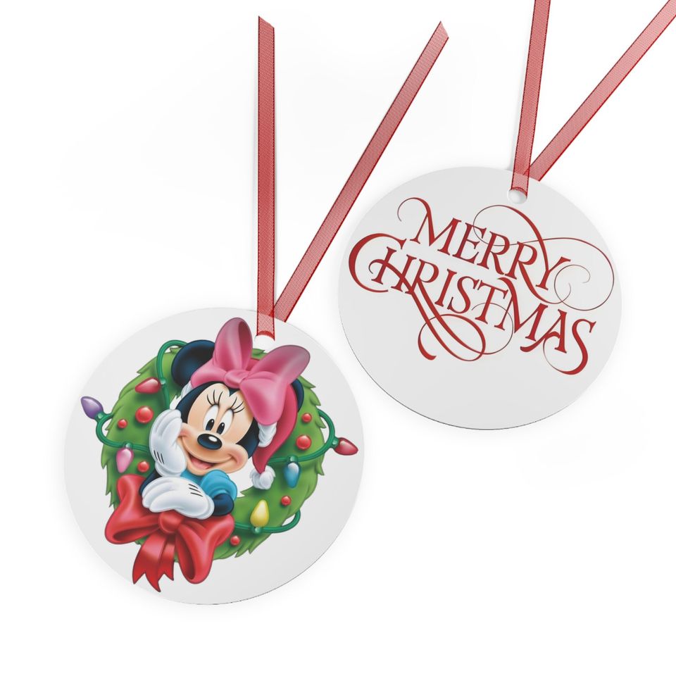 Disney's Minnie Mouse Christmas Metal Ornaments.