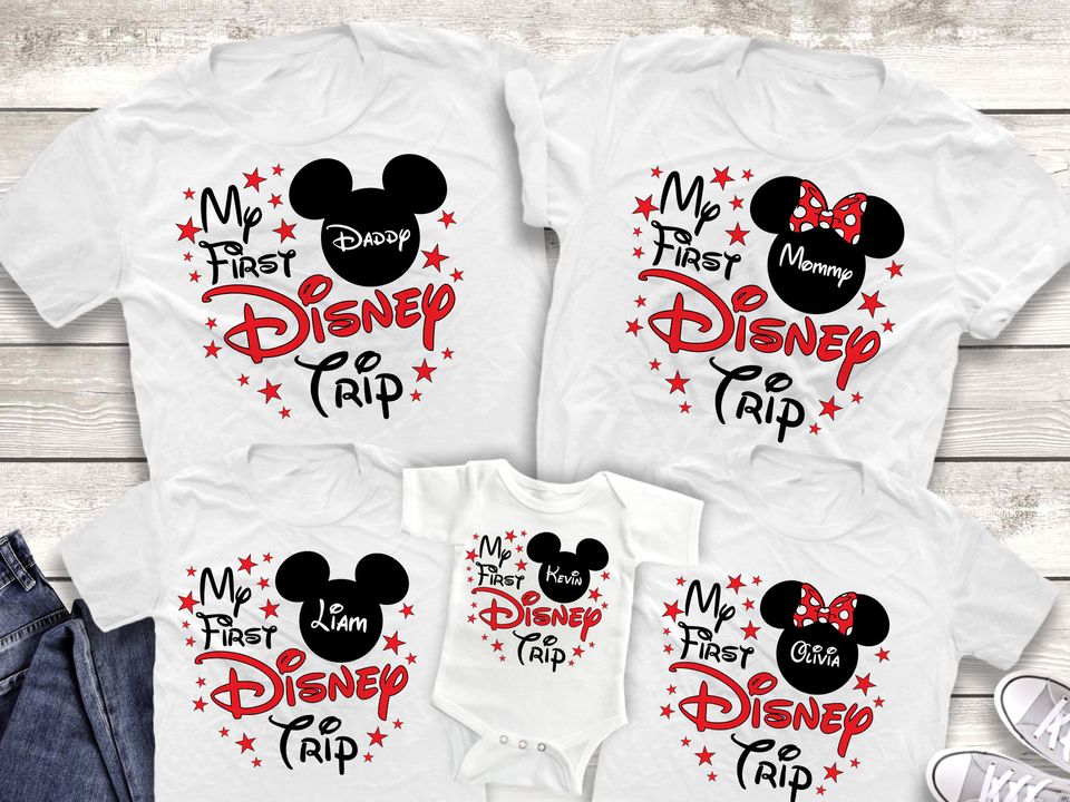 Personalized My First Disney Trip Shirts, Disney Family shirts