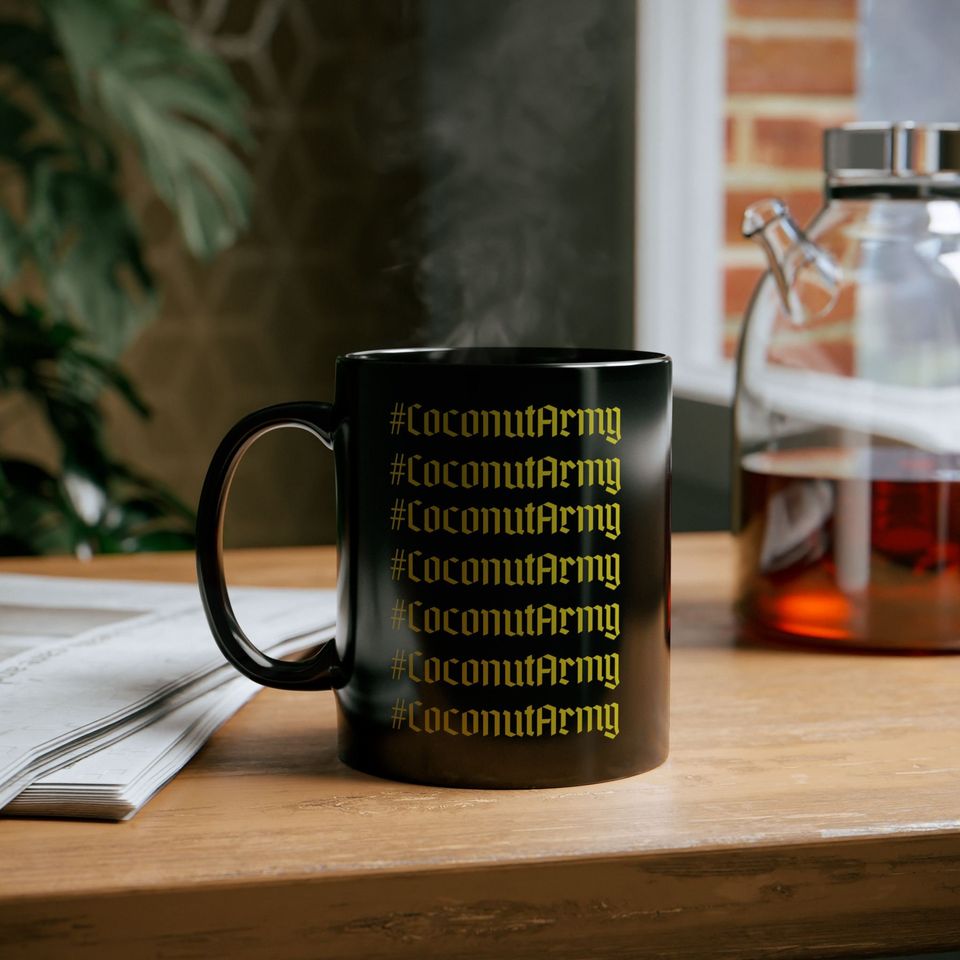 Coconut army Black Mug 11oz and 15oz, Harris TikTok meme mug