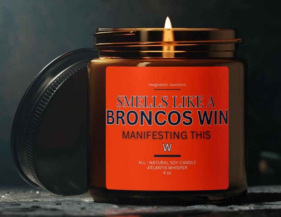 Broncos Scented Candles | football Gift, Game Day Decor
