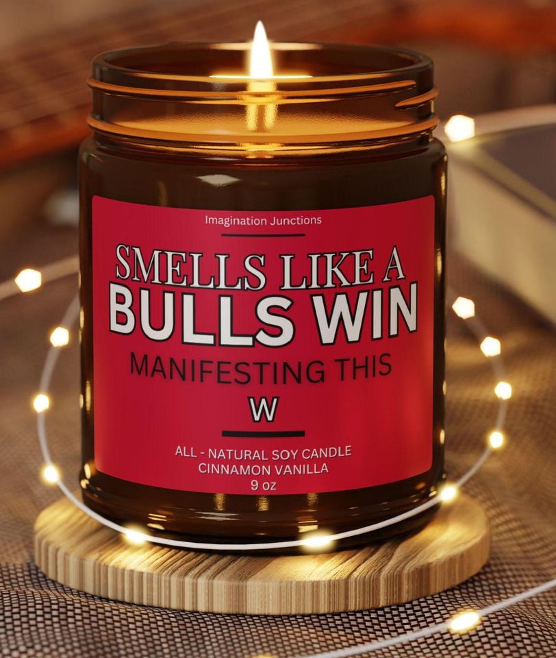Bulls Win Scented Candle | Chicago Game Day Gift