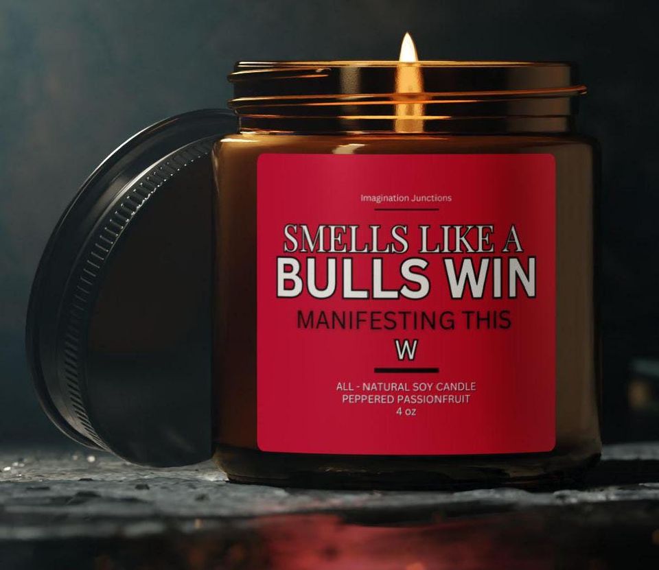 Bulls Win Scented Candle | Chicago Game Day Gift