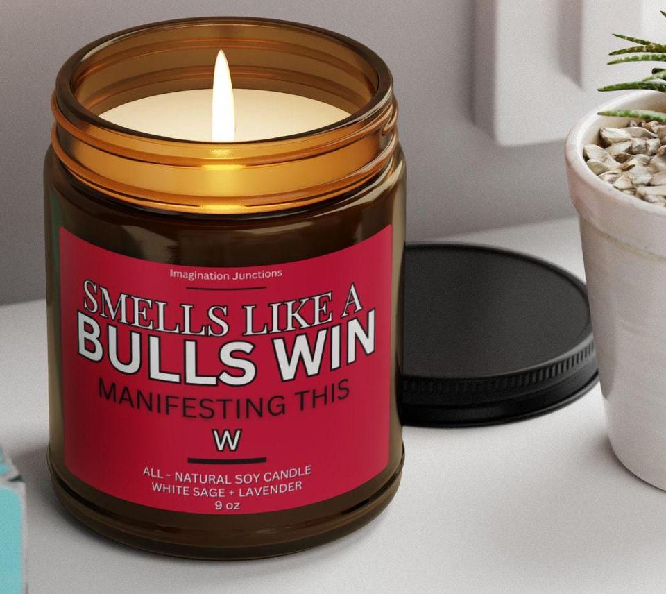 Bulls Win Scented Candle | Chicago Game Day Gift