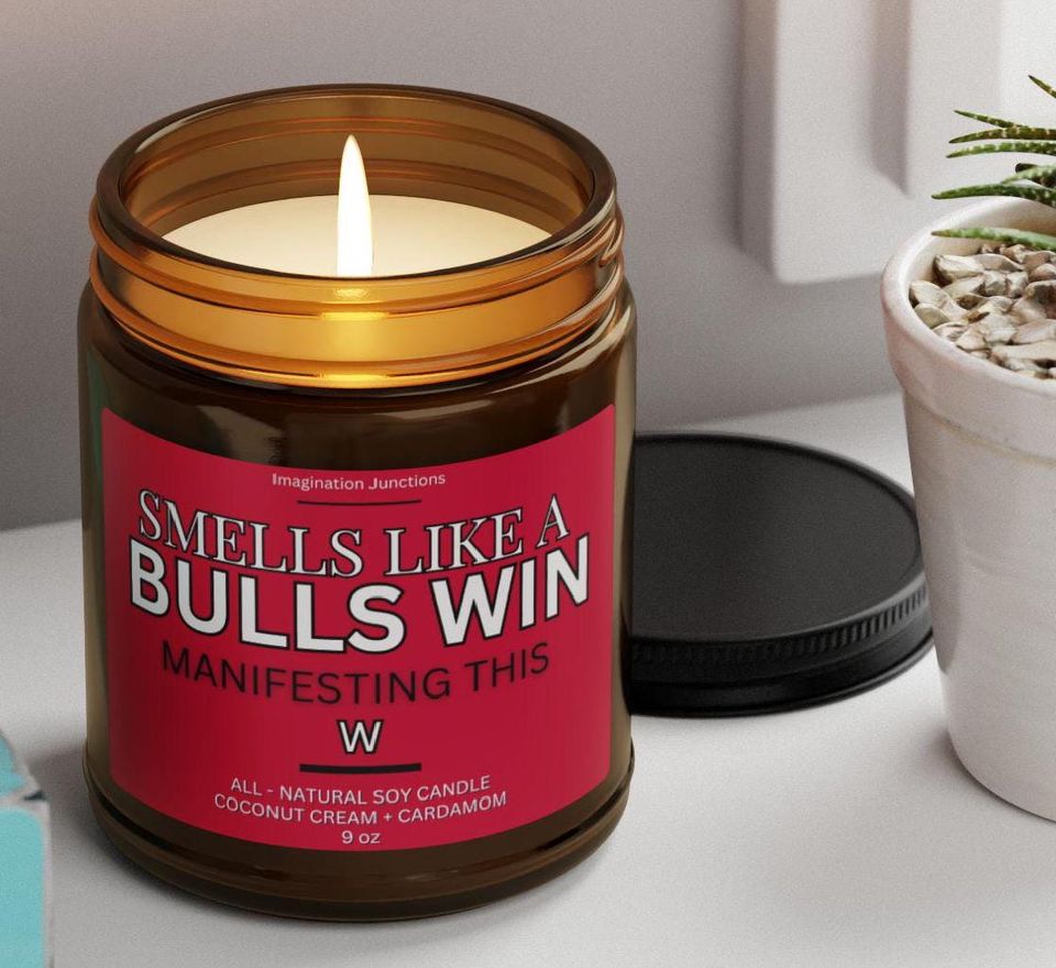 Bulls Win Scented Candle | Chicago Game Day Gift
