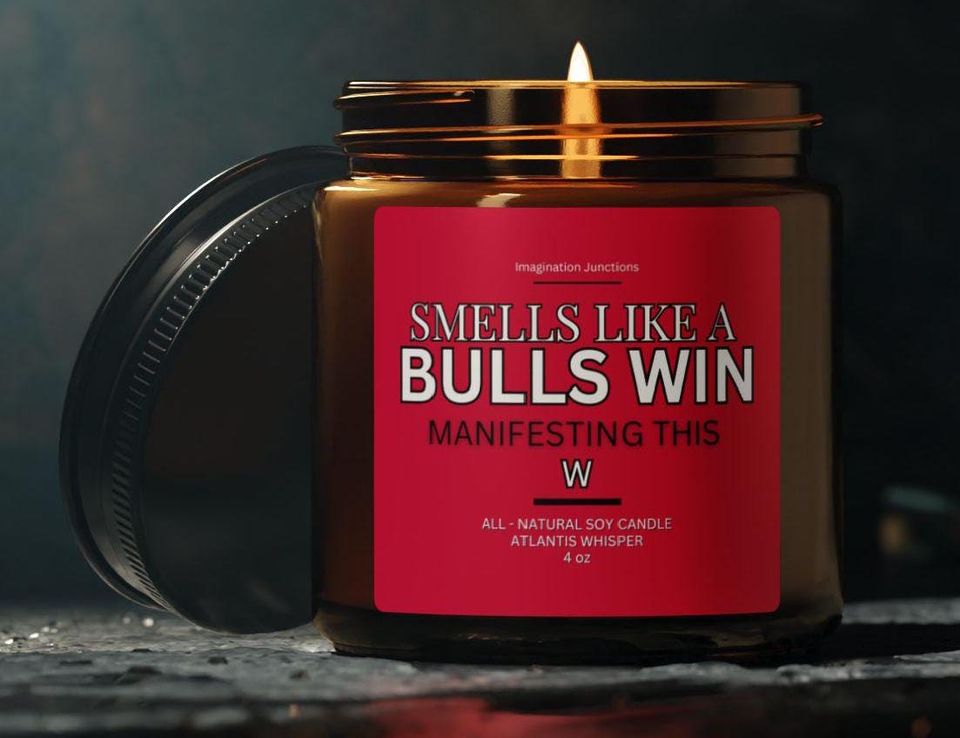 Bulls Win Scented Candle | Chicago Game Day Gift