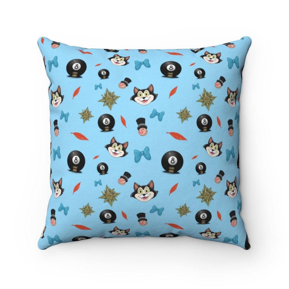 Pinocchio Inspired, Figaro, Blue,  2-Sided Pillow Cover, 4 Size Options