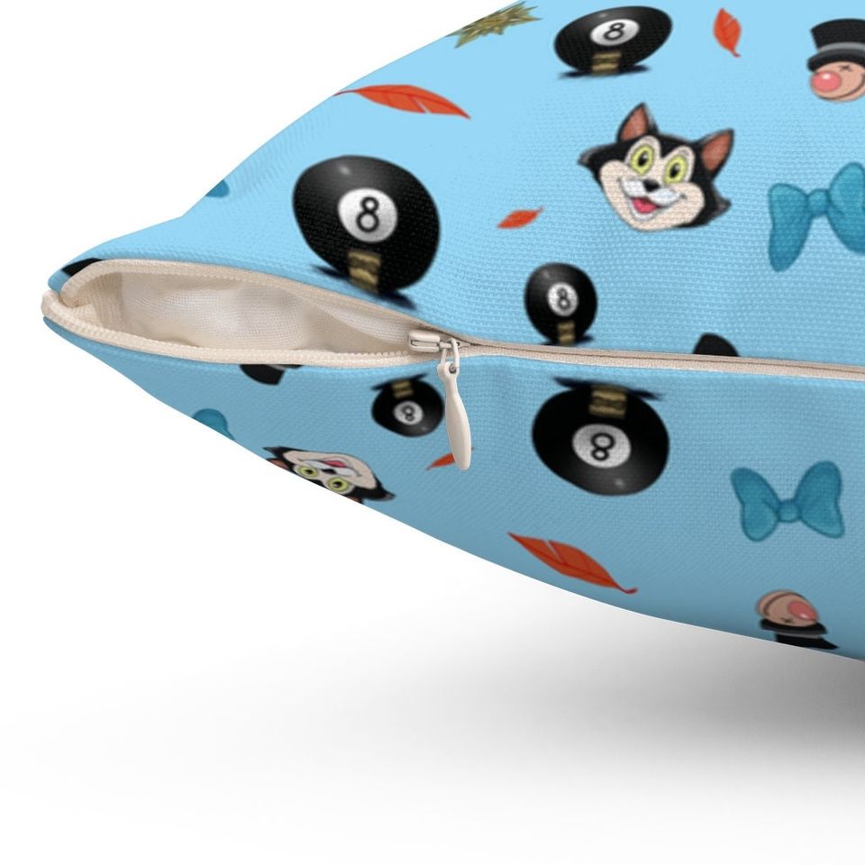 Pinocchio Inspired, Figaro, Blue,  2-Sided Pillow Cover, 4 Size Options