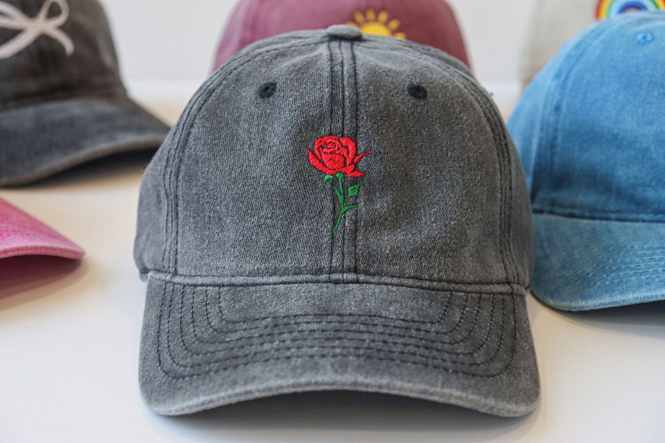 Custom text or pattern embroidered caps, custom embroidered baseball caps, Bachelor Party Gifts