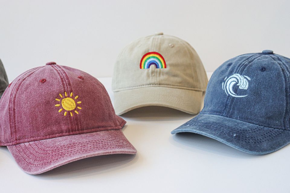 Custom text or pattern embroidered caps, custom embroidered baseball caps, Bachelor Party Gifts