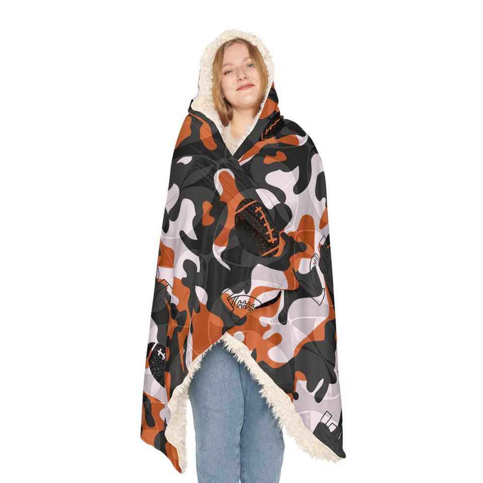Snuggle Blanket, Football Blanket, Sports Throw Blanket, Cozy Lap Blanket, Game Day Snuggle Wrap
