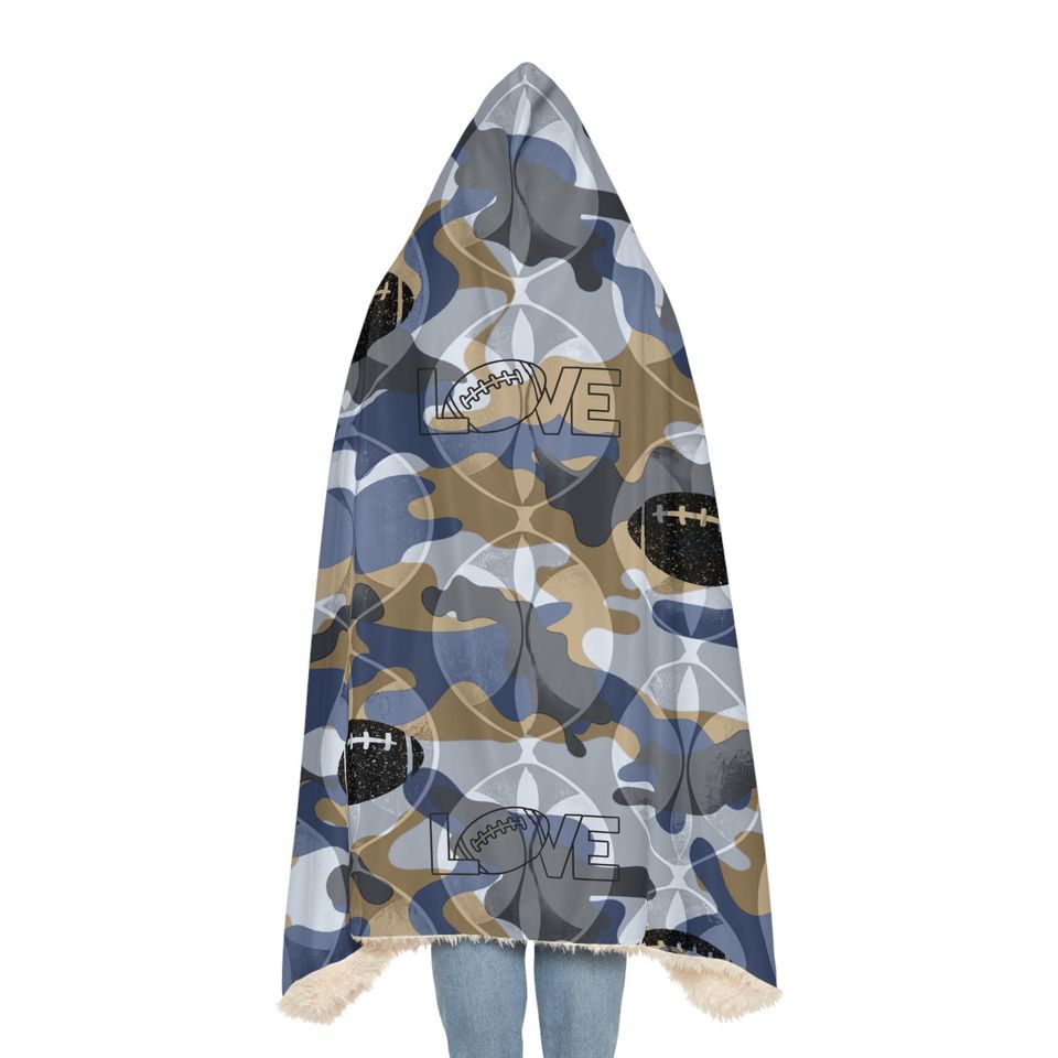 Snuggle Blanket, Football Blanket, Sports Throw Blanket, Cozy Lap Blanket, Game Day Snuggle Wrap