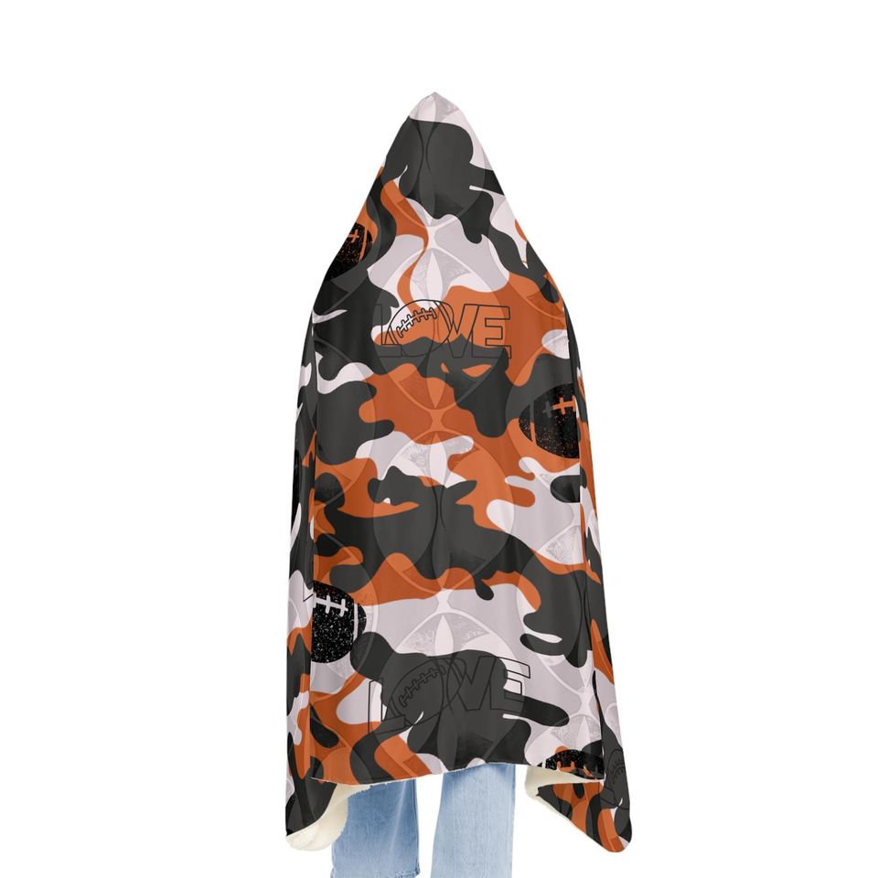 Snuggle Blanket, Football Blanket, Sports Throw Blanket, Cozy Lap Blanket, Game Day Snuggle Wrap