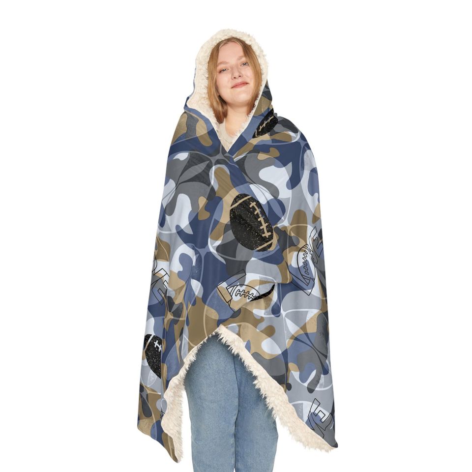 Snuggle Blanket, Football Blanket, Sports Throw Blanket, Cozy Lap Blanket, Game Day Snuggle Wrap
