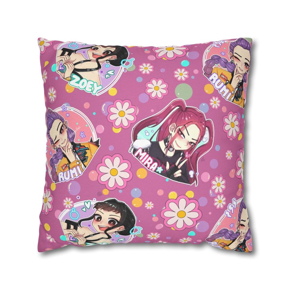 K-pop Spun Polyester Throw Pillowcase