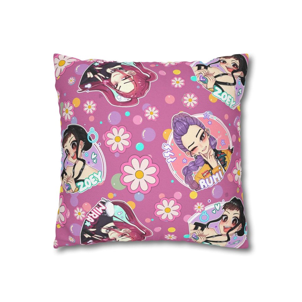K-pop Spun Polyester Throw Pillowcase