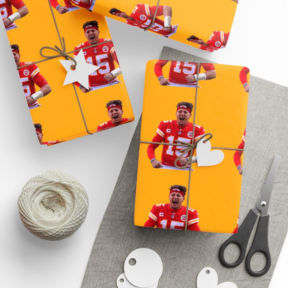 Patrick Mahomes Kansas City Chiefs Wrapping Paper