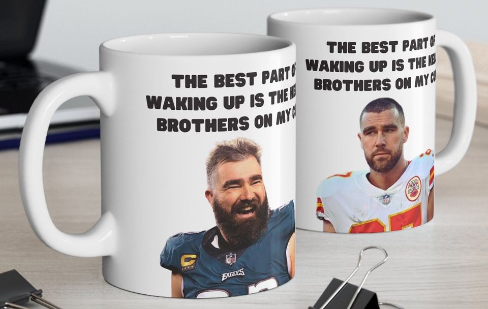Kelce Brothers Coffee Mug Jason Travis Kelce Gift