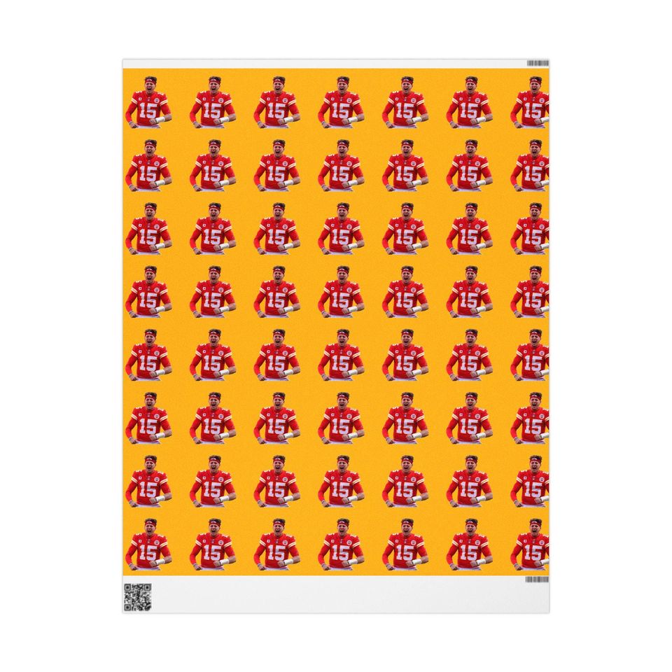 Patrick Mahomes Kansas City Chiefs Wrapping Paper