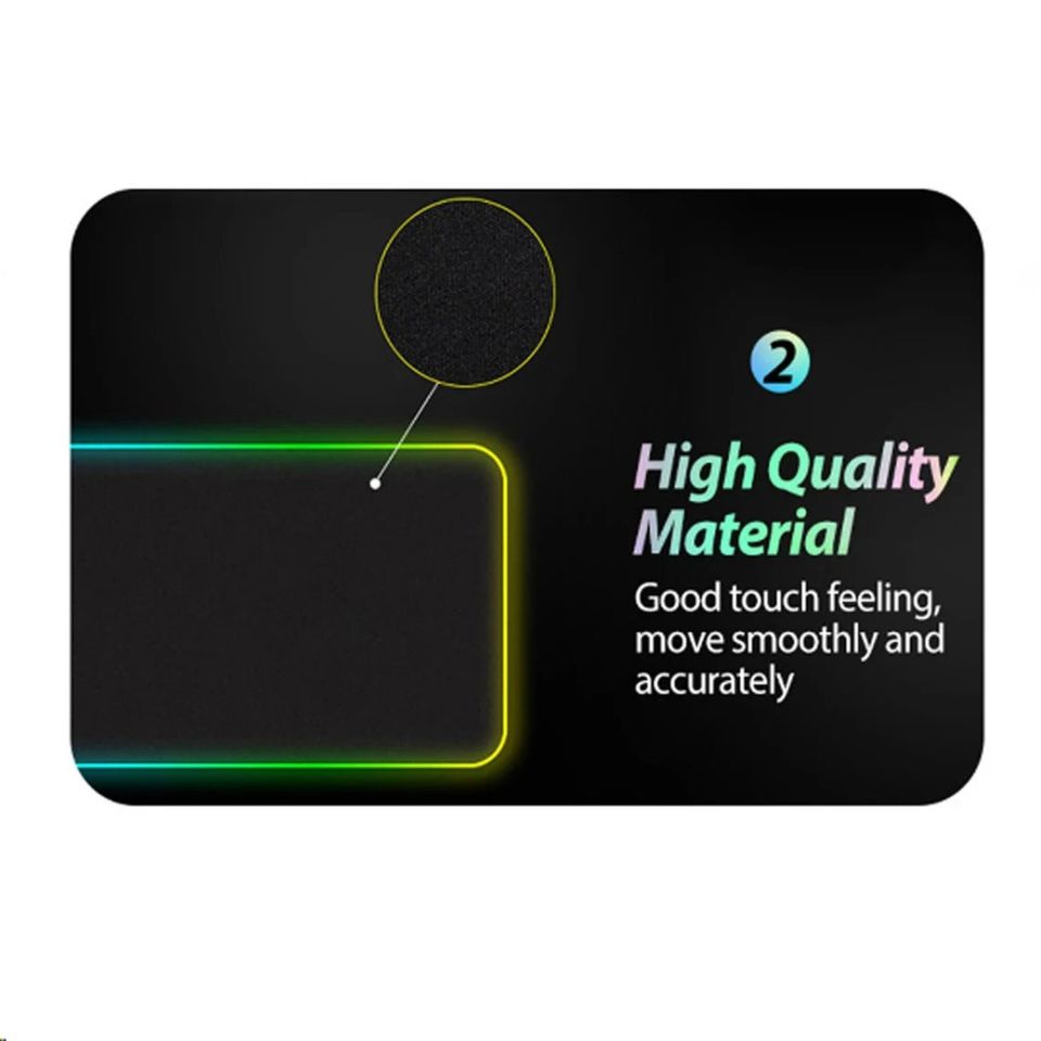 RGB Gaming Mouse pad Desk Mat Led Mousepad Anime Girl