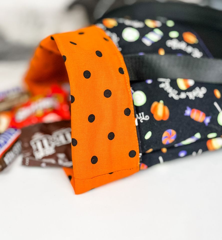 Trick or Treat Bag, Personalised Halloween Tote Bag for Kids and Adults, Fun Glow in the Dark Fabric