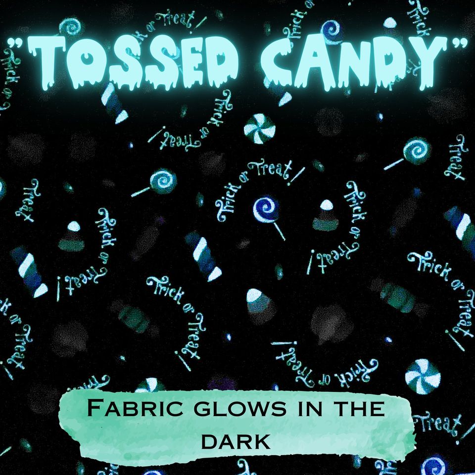 Trick or Treat Bag, Personalised Halloween Tote Bag for Kids and Adults, Fun Glow in the Dark Fabric