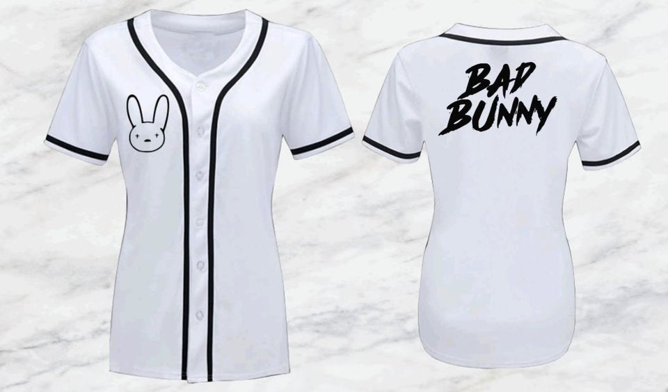 CUSTOM Bad Bunny button up jersey