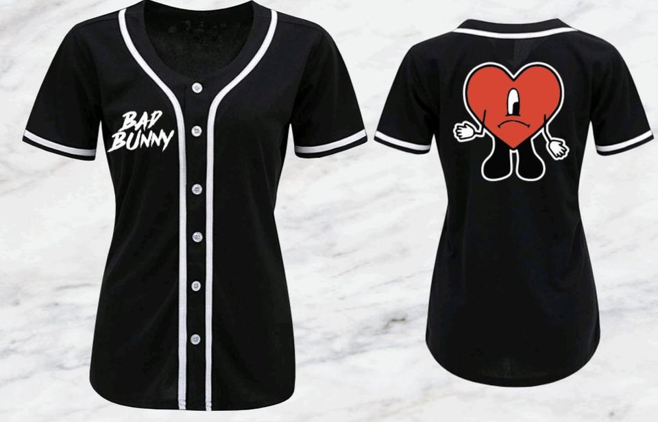CUSTOM Bad Bunny button up jersey