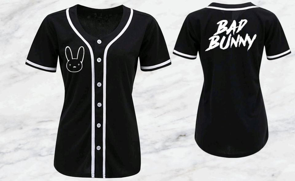 CUSTOM Bad Bunny button up jersey
