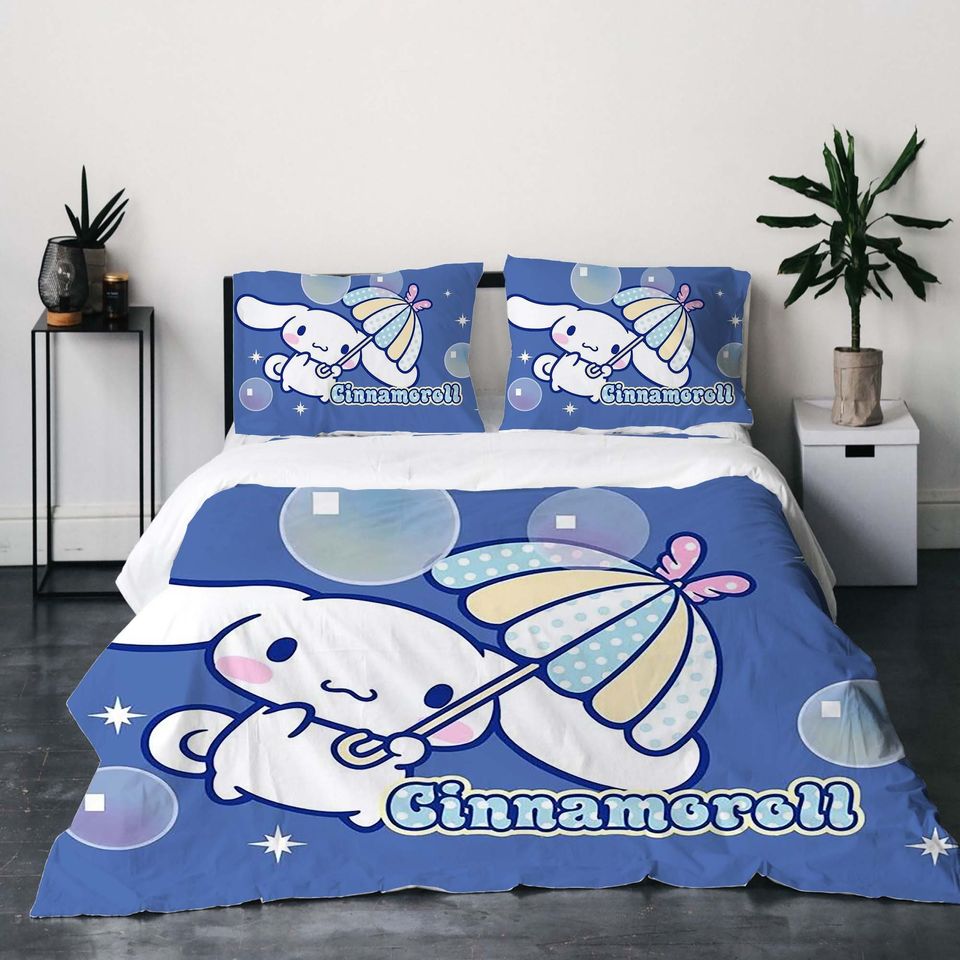 Christmas Cinnamoroll Bedding Set, Home Decor