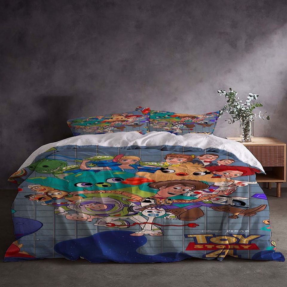 Christmas Toy Story Bedding Set, 3 piece of set, Fashion Soft and Comfortable Bedding Set, Best Gift For Fans, All Size Available