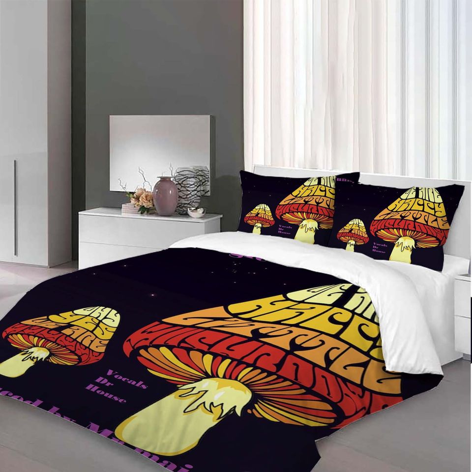 Mushroom Patterns Bedding Set -  Room Decoration