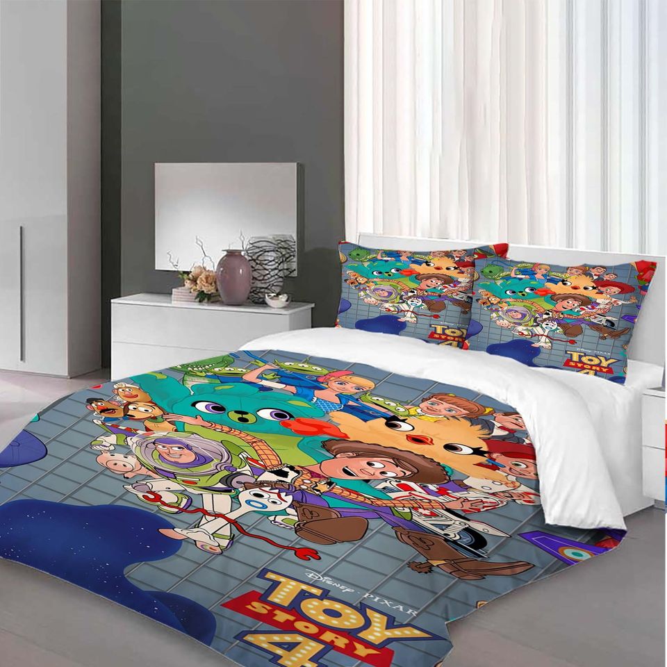 Christmas Toy Story Bedding Set, 3 piece of set, Fashion Soft and Comfortable Bedding Set, Best Gift For Fans, All Size Available