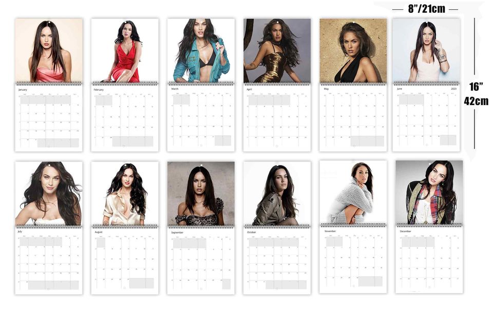Megan fox Wall calendar, New Year Gift