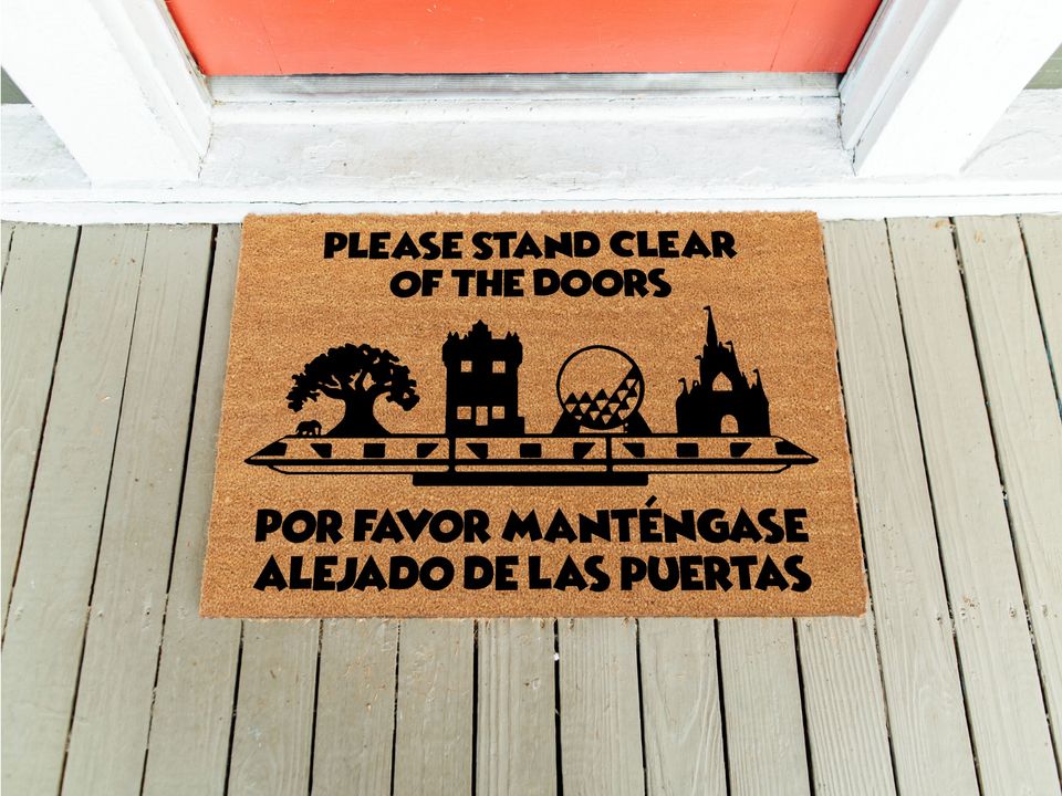 Monorail Welcome Doormat: Funny Front Door Rug