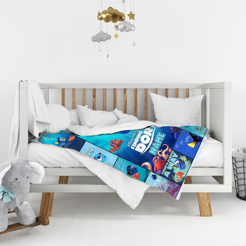 Personalized Finding Dory Fleece Blanket, Disney Finding Dory Blanket