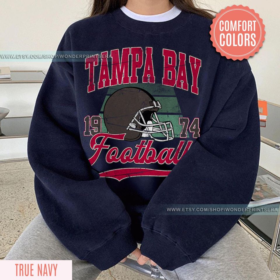 Tampa Bay Vintage Style Football Sweatshirt,Tampa Bay Football Sweatshirt,Tampa Bay Football Shirt,Sunday Football