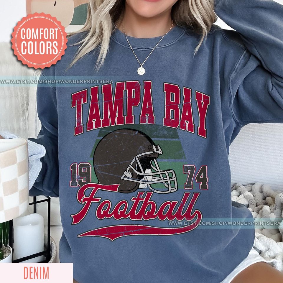 Tampa Bay Vintage Style Football Sweatshirt,Tampa Bay Football Sweatshirt,Tampa Bay Football Shirt,Sunday Football