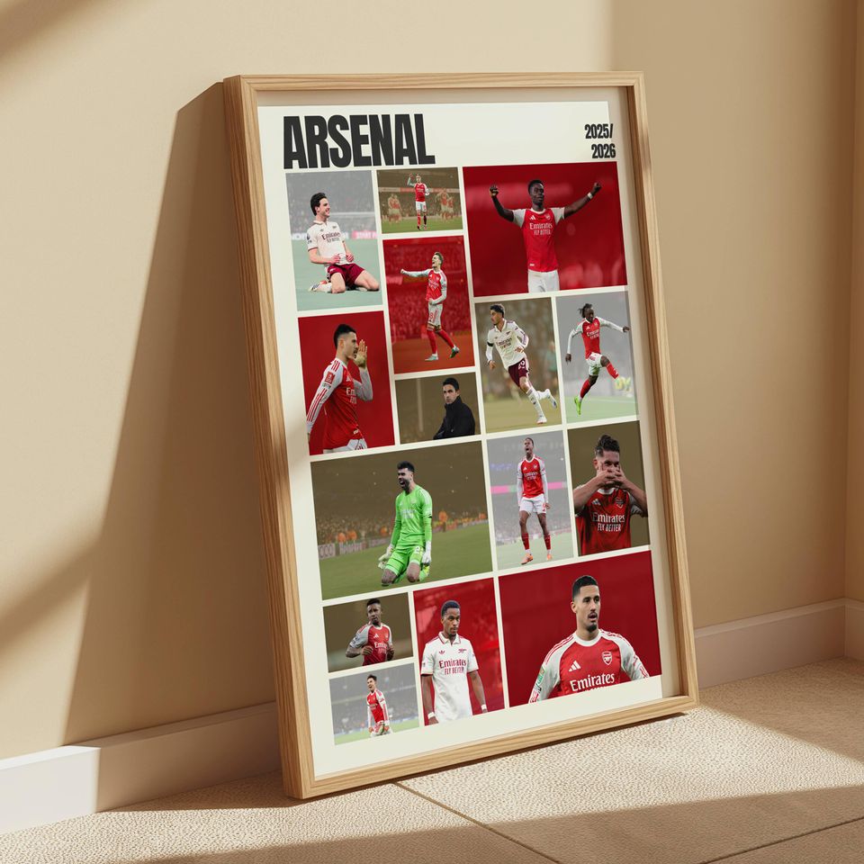 Arsenal Squad Poster 2025-2026