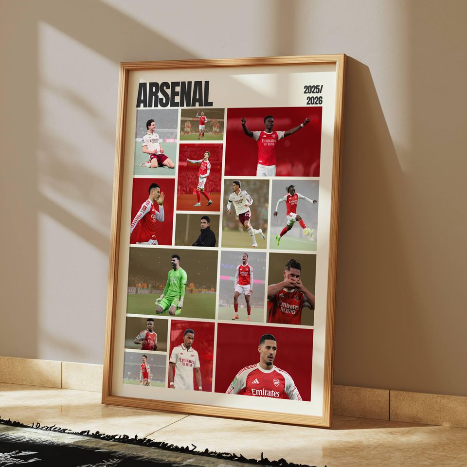 Arsenal Squad Poster 2025-2026