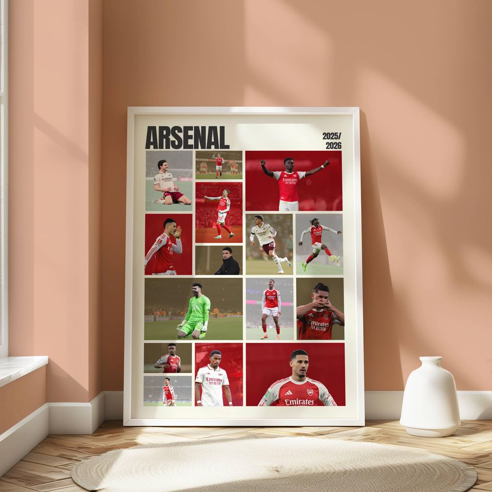 Arsenal Squad Poster 2025-2026